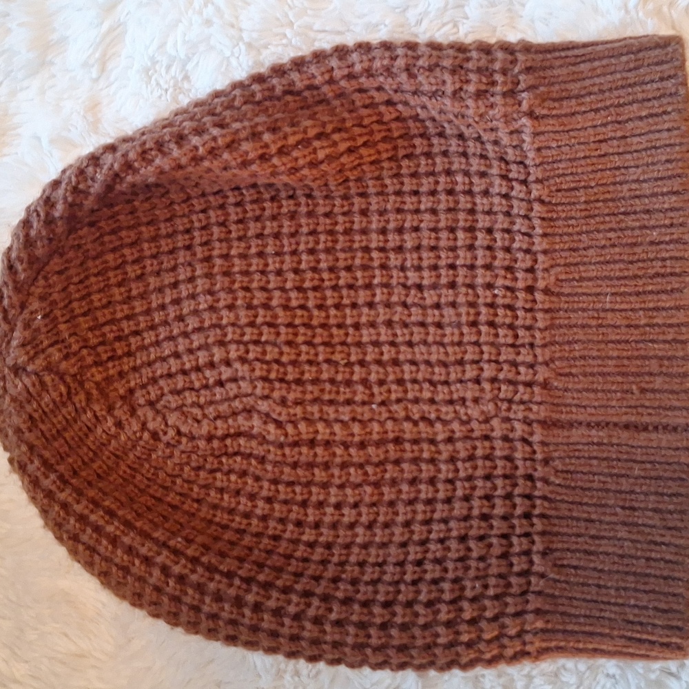 Prana Brown Knit Beanie O/S - Picture 2 of 3